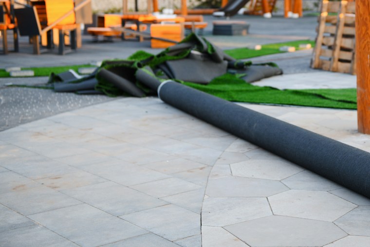 Finished Artificial Grass work by RemodeLA Builders